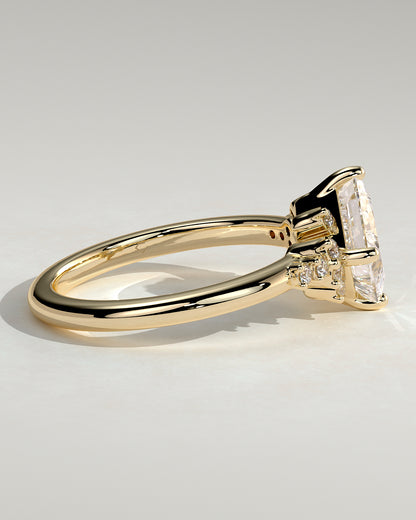 Princess Cut Custer Lab Grown Diamond Engagement Ring