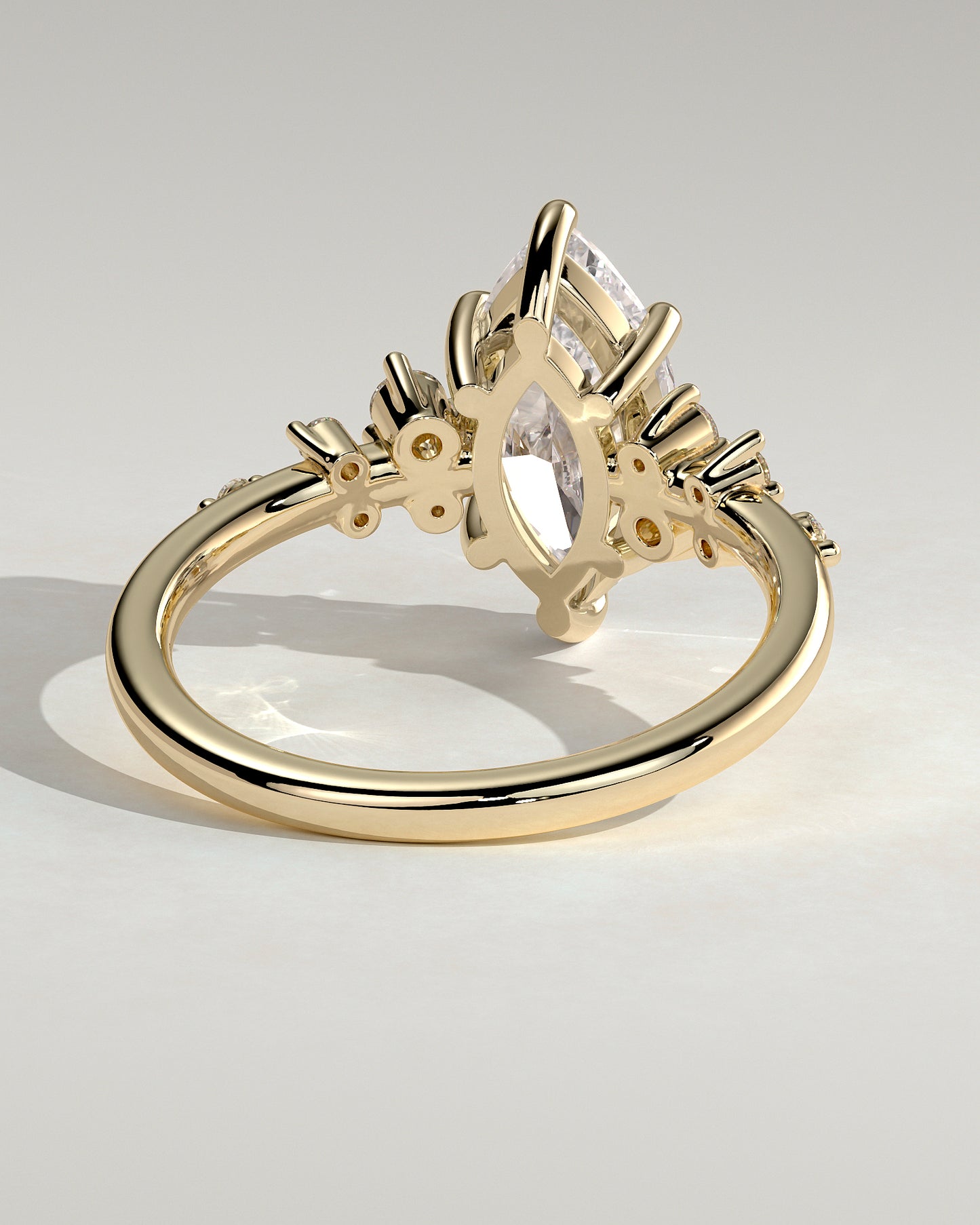 2 CT Marquise Cut Cluster Styled Lab Grown Diamond Engagement Ring