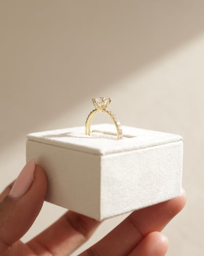 2 CT Round Cut  Pave Styled Lab Grown Diamond Engagement Ring