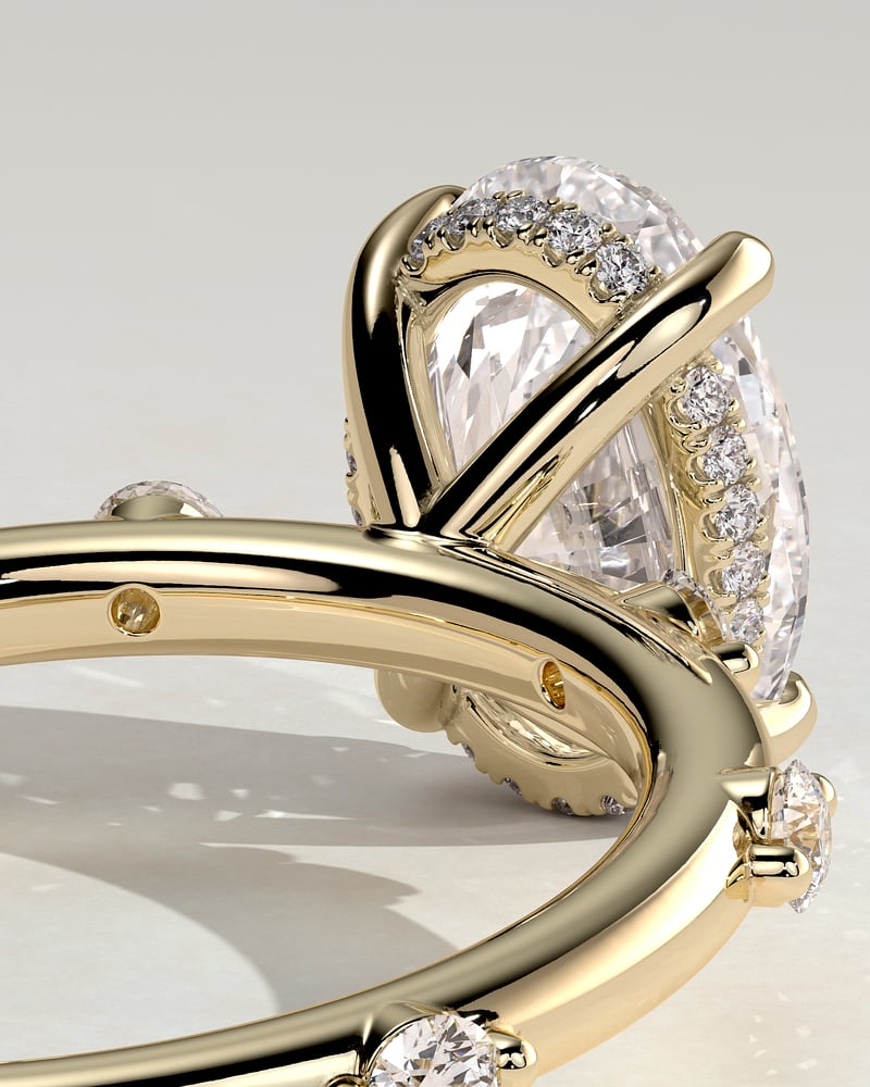 2 CT Oval Dainty Styled Lab Grown Diamond Engagement Ring For Women