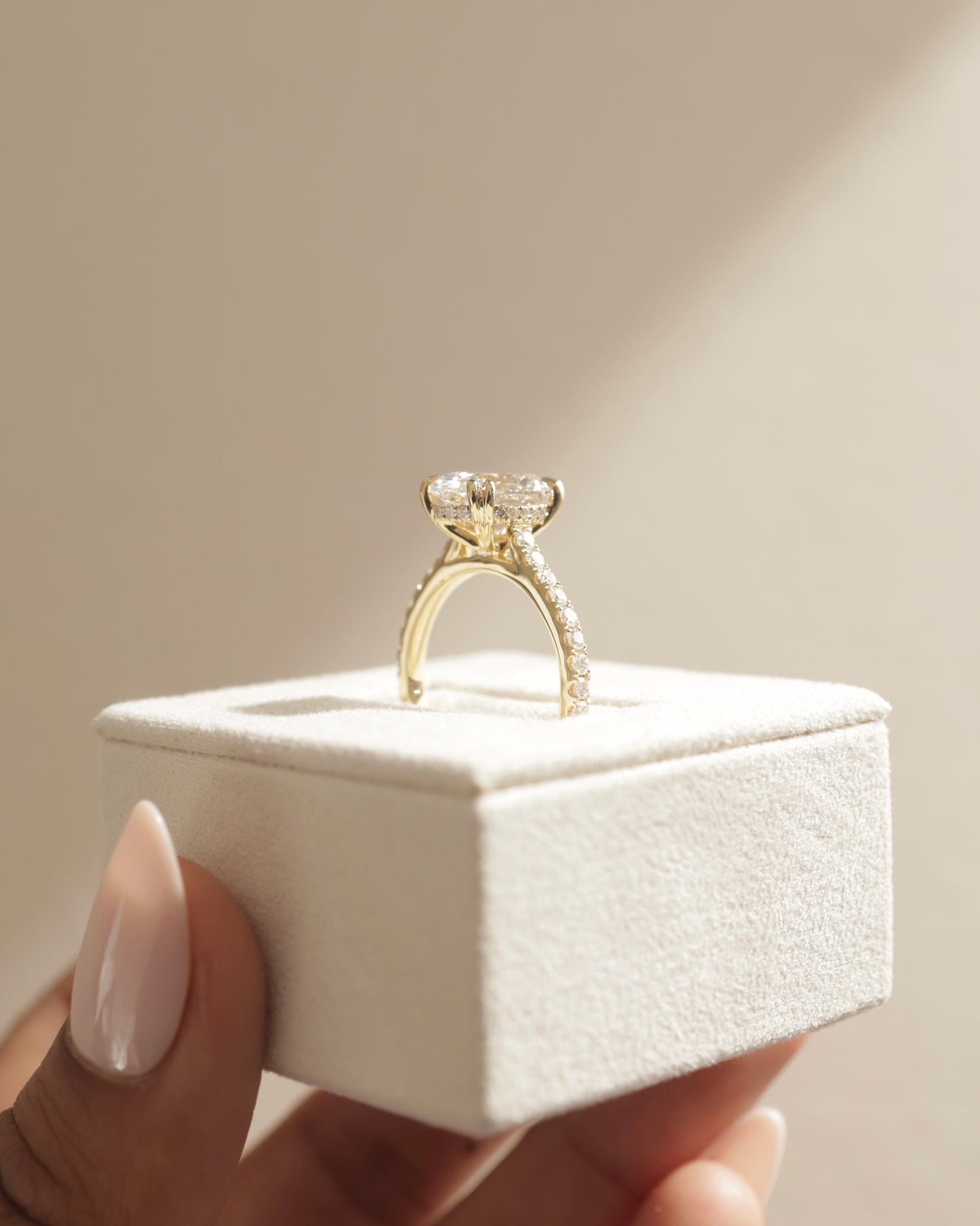 2 CT Oval Cut Pave Styled Lab Grown Diamond Engagement Ring