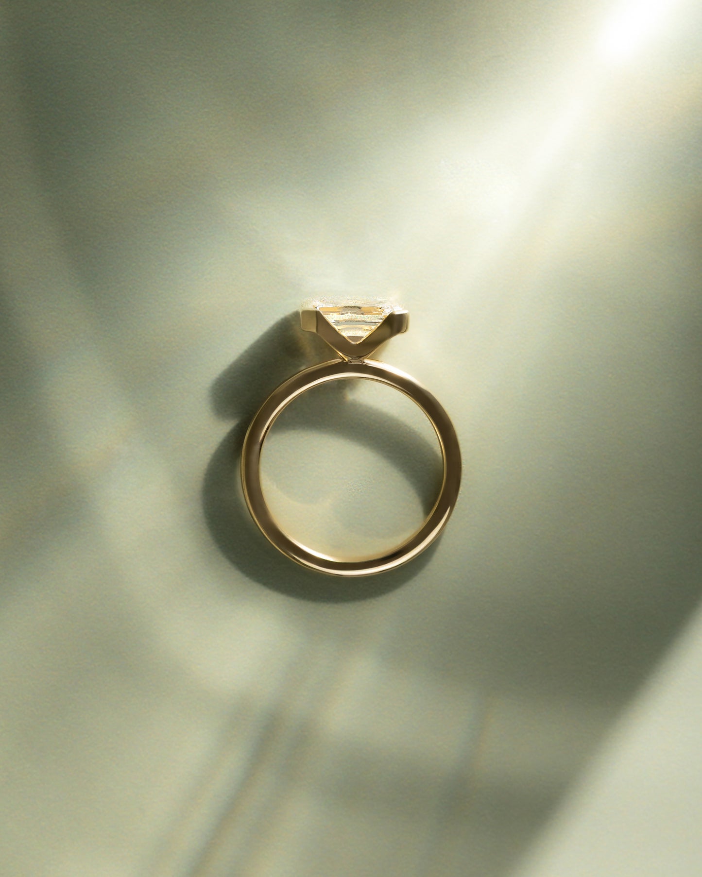 2 CT Emerald Cut East-West Solitaire Lab Grown Diamond Engagement Ring