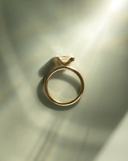 2 CT Emerald Cut East-West Solitaire Lab Grown Diamond Engagement Ring