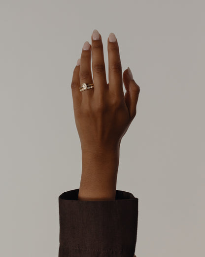 2.0 CT Oval Cut Hidden Halo Style Lab Grown Diamond Engagement Ring