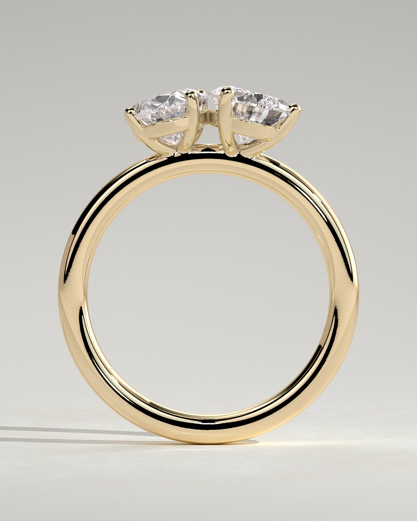 3.0 CT Oval & Pear Cut Toi Et Moi Lab Grown Diamond Engagement Ring