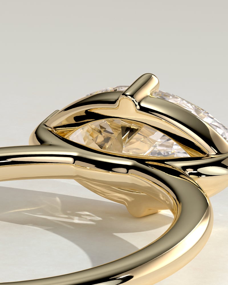 2 CT Marquise Cut East-West Solitaire Style Lab Grown Diamond Engagement Ring