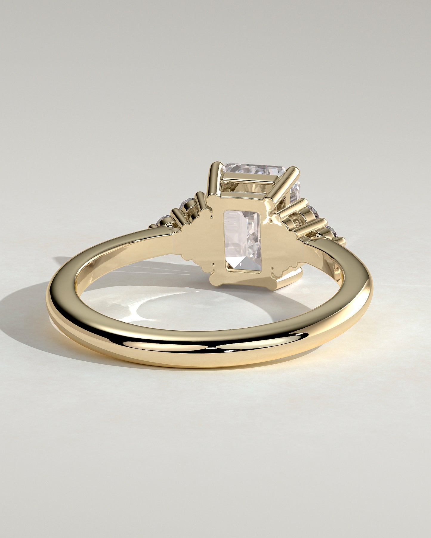 2.0 CT Emerald Cluster Style Lab Grown Engagement Ring