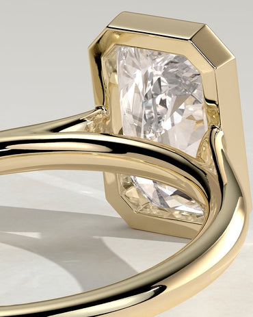 2.0 CT Radiant Cut Cathedral & Bezel Lab Grown Diamond Engagement Ring