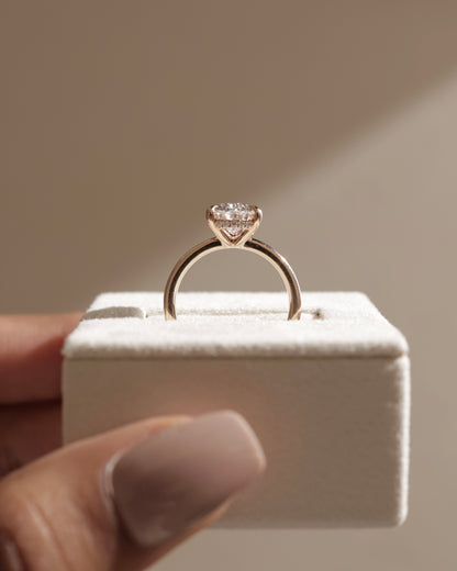 2 CT Pear Cut Hidden Halo Lab Grown Diamond Engagement Ring