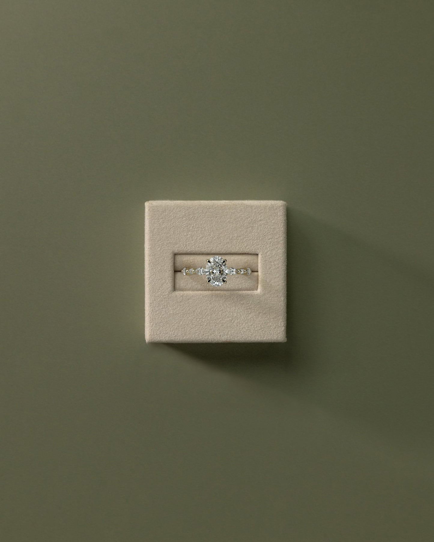 2 CT Oval Shaped Lab Grown Diamond Engagement Ring In Pave Style