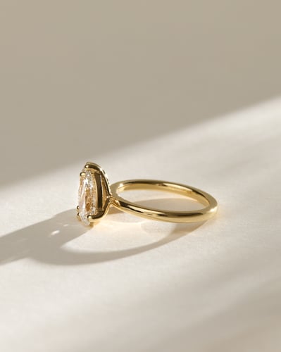 3.0 CT Oval & Pear Cut Toi Et Moi Lab Grown Diamond Engagement Ring