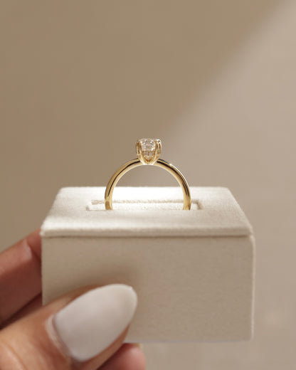 2 CT Oval Cut Hidden Halo Styled Lab Grown Diamond Engagement Ring