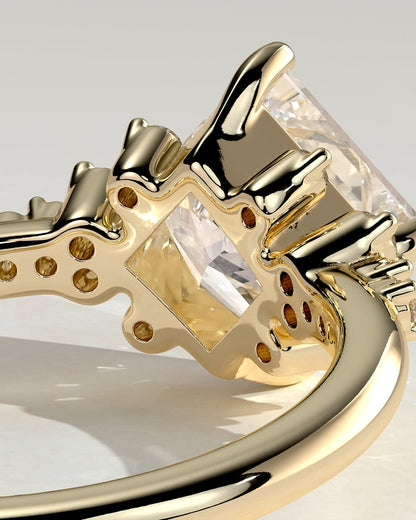 Princess Cut Custer Lab Grown Diamond Engagement Ring