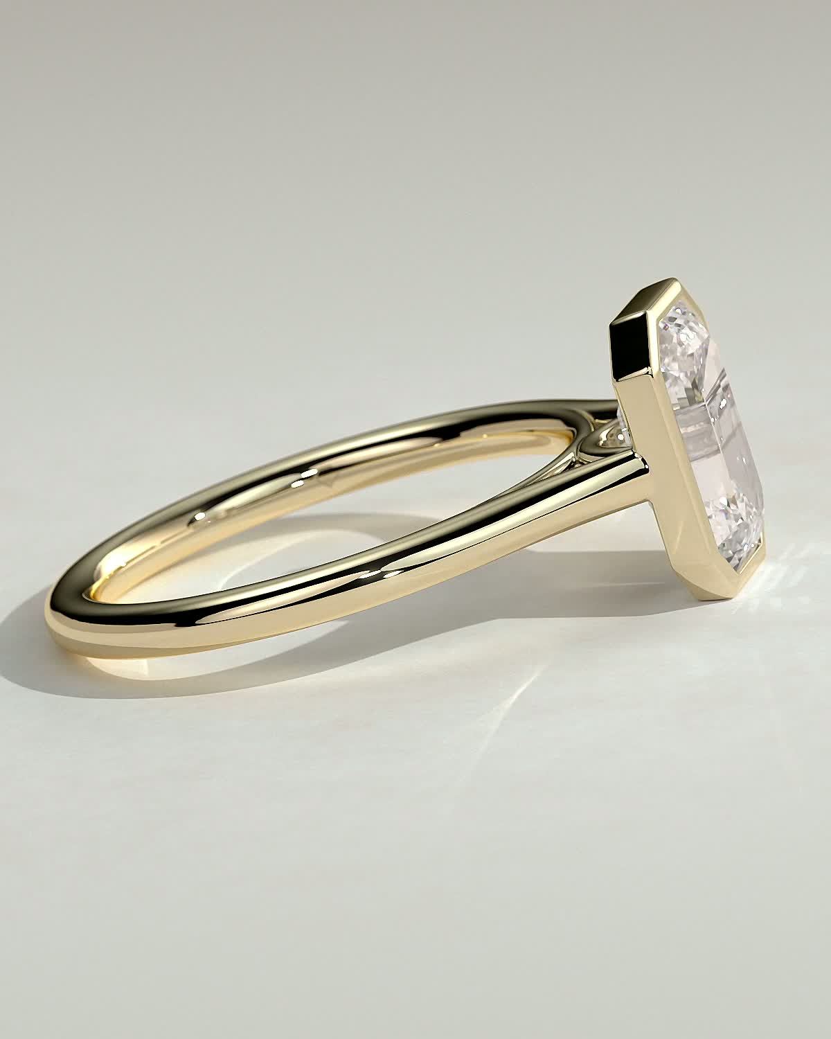 2.0 CT Emerald Cathedral & Bezel Styled Lab Grown Engagement Ring