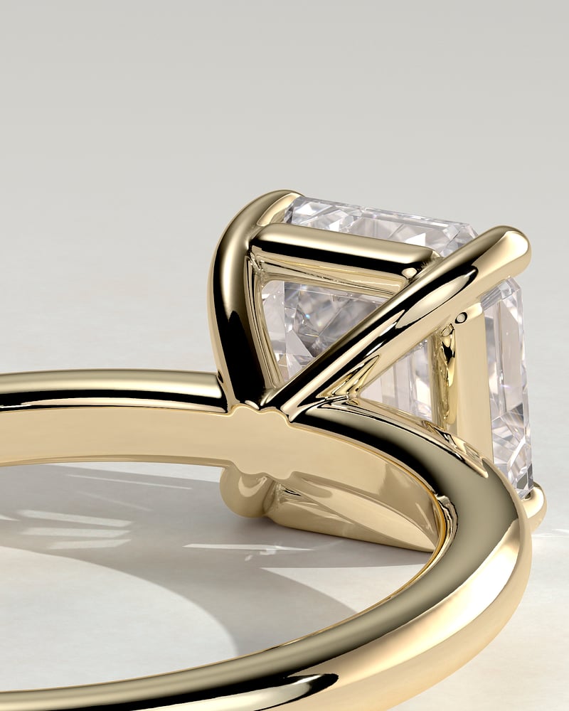 2 CT Asscher Cut Solitaire Style Lab Grown Diamond Engagement Ring