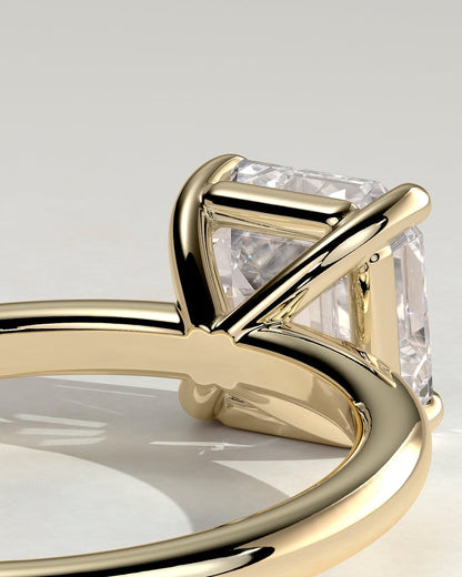 2 CT Asscher Cut Solitaire Style Lab Grown Diamond Engagement Ring