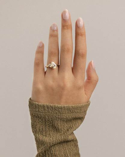 2.8 CT Pear Cut Toi Et Moi Lab Grown Diamond Engagement Ring