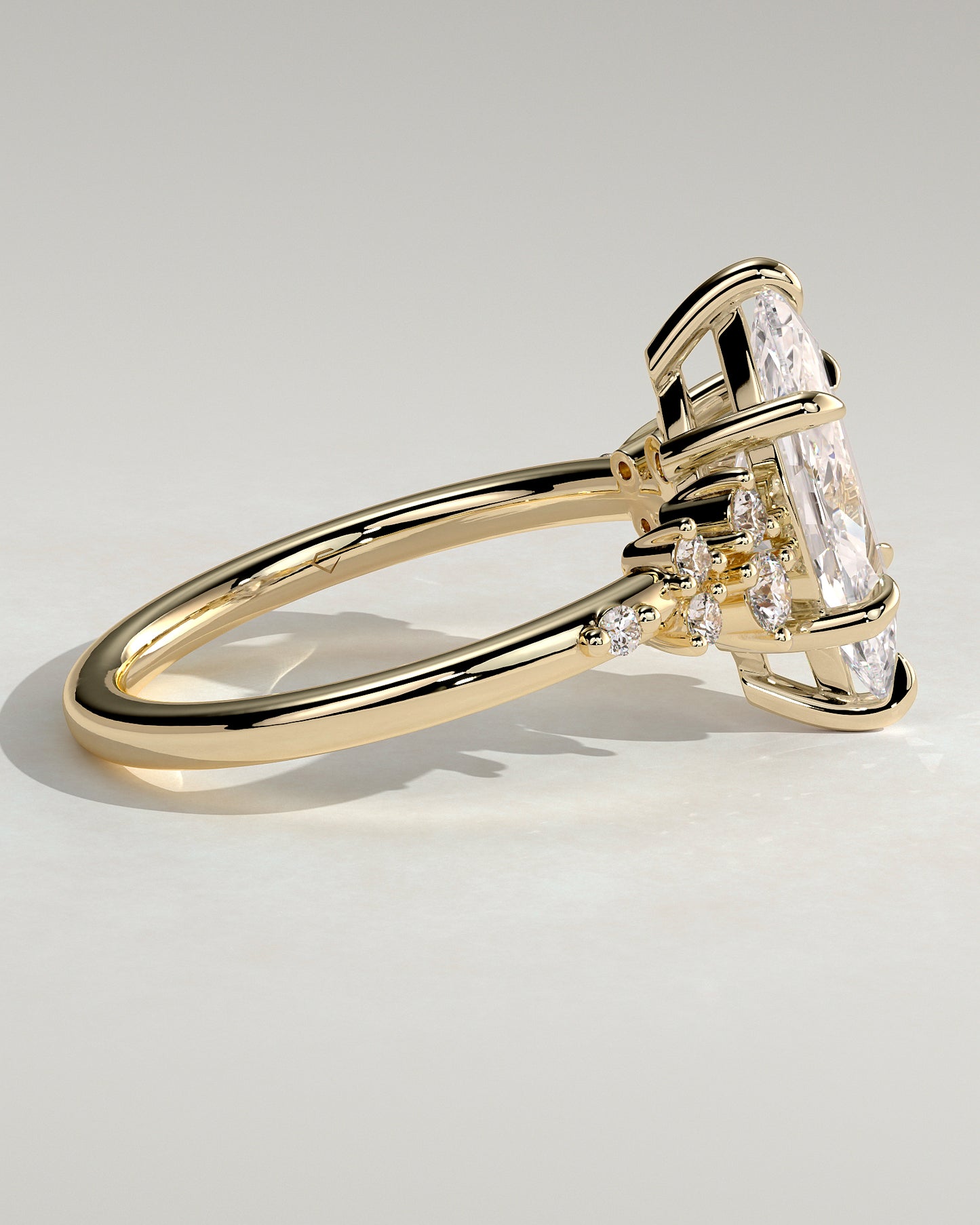 2 CT Marquise Cut Cluster Styled Lab Grown Diamond Engagement Ring