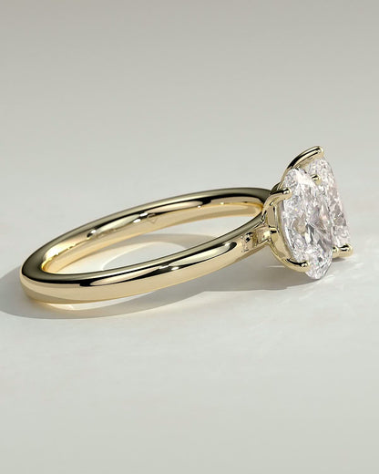 3.0 CT Oval & Pear Cut Toi Et Moi Lab Grown Diamond Engagement Ring