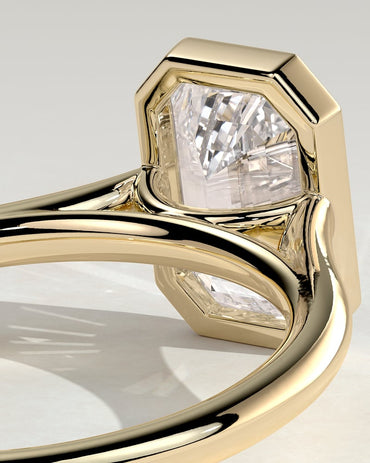 2.0 CT Emerald Cathedral & Bezel Styled Lab Grown Engagement Ring