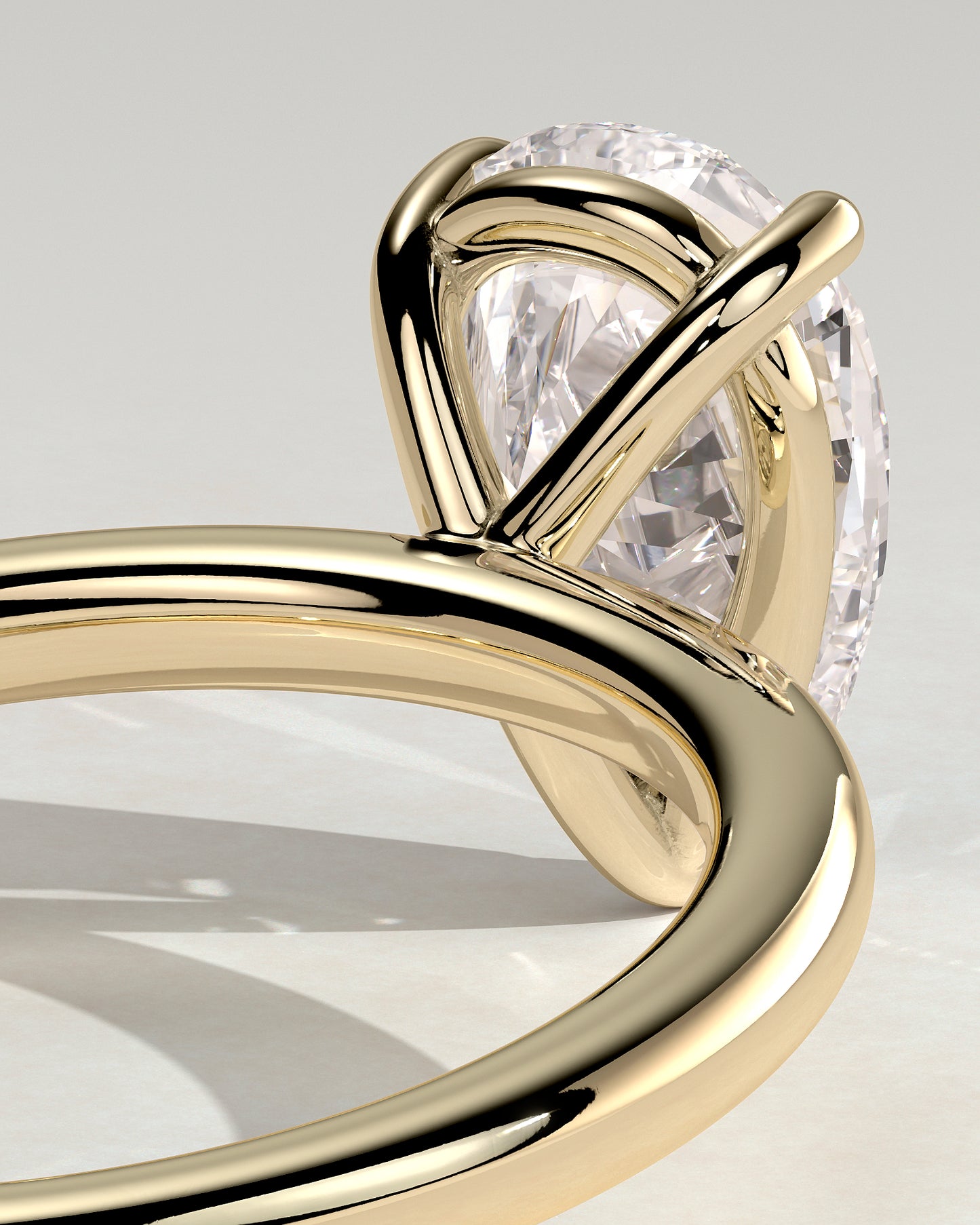 2.0 CT Pear Cut Solitaire Setting Lab Grown Diamond Engagement Ring