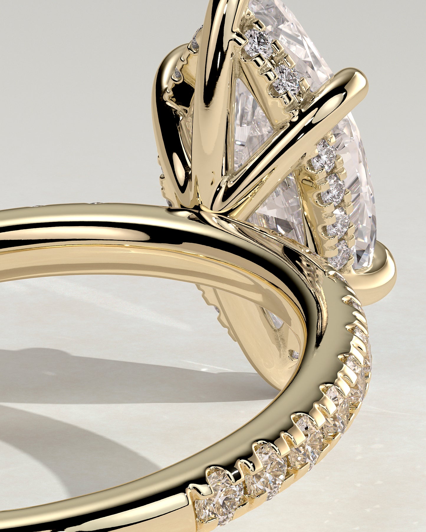 2.0 CT Marquise Cut Hidden Halo & Pave Lab Grown Diamond Engagement Ring