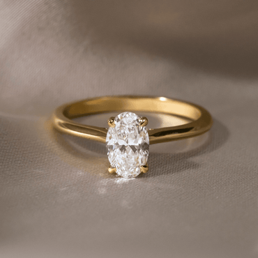Marquise Shaped Three Stone Lab Grown Diamond Engagement Ring
