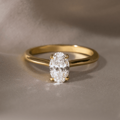 Marquise Shaped Three Stone Lab Grown Diamond Engagement Ring