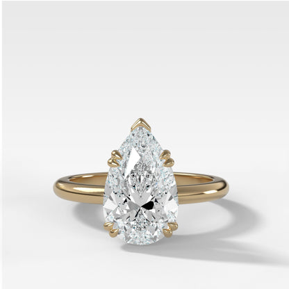 Marquise Shaped Three Stone Lab Grown Diamond Engagement Ring