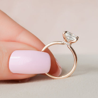 4.0 CT Cushion Cut Lab Grown Diamond Hidden Halo Engagement Ring (US Size 5 Ready To Ship)
