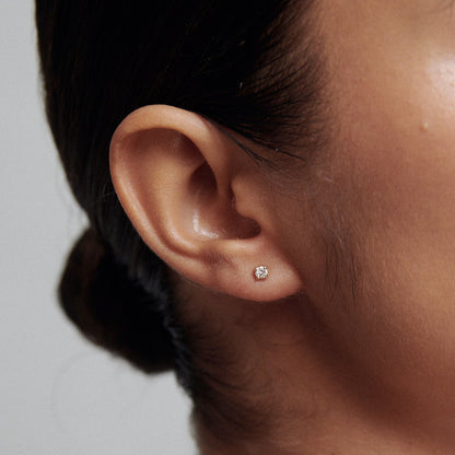 0.34 TCW Round Shaped Lab Grown Diamond Stud Earrings