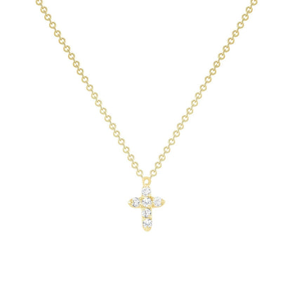 0.50 TCW Round Cut Moissanite Diamond Cross Pendant Necklace in Solid Gold 11