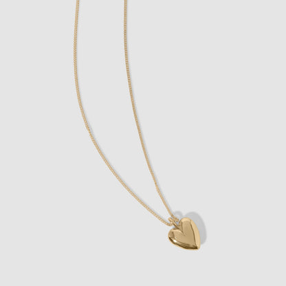 Puffed Heart Pendant Necklace