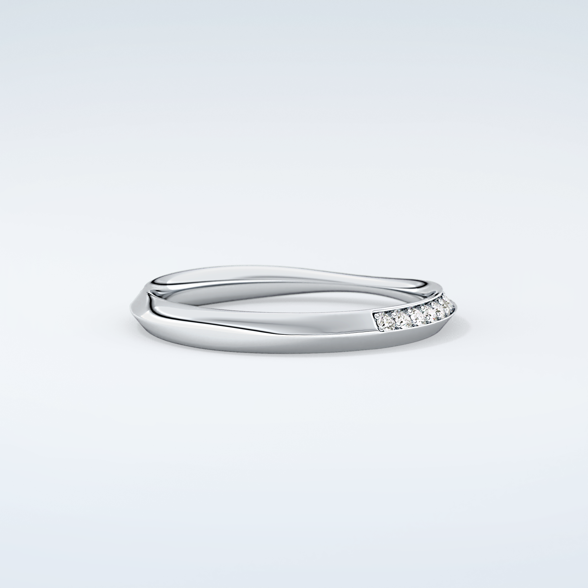 0.16 TCW Round Shaped Moissanite Wedding Band 15