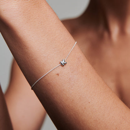 Puffed Letter Chain Bracelet