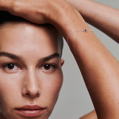 Puffed Heart Chain Bracelet