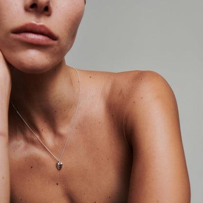 Puffed Heart Pendant Necklace
