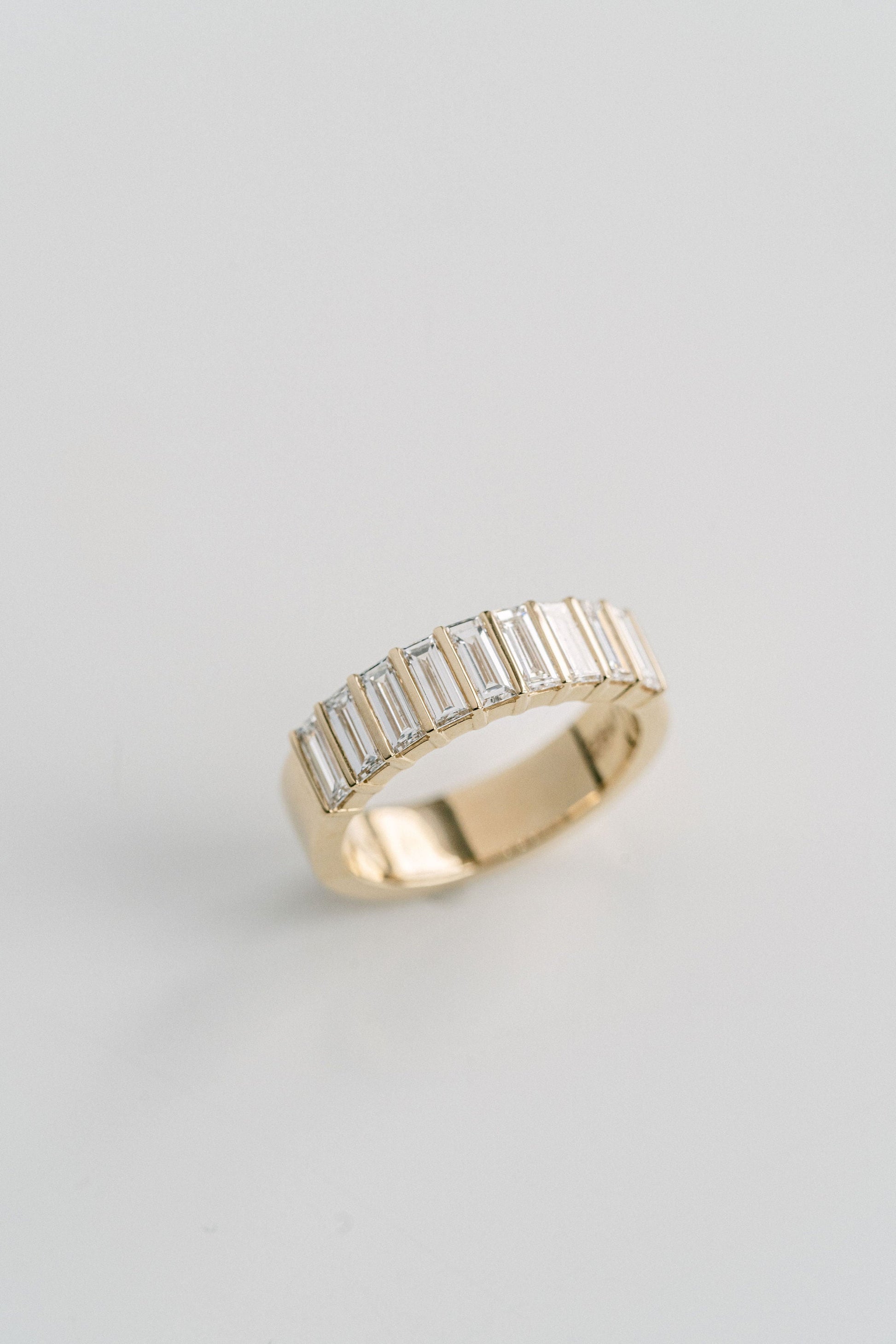 0.25 TCW Round Shaped Half Eternity Lab Grown Diamond Wedding Band