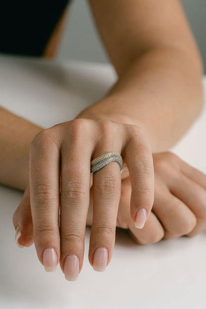 0.25 TCW Round Shaped Half Eternity Lab Grown Diamond Wedding Band