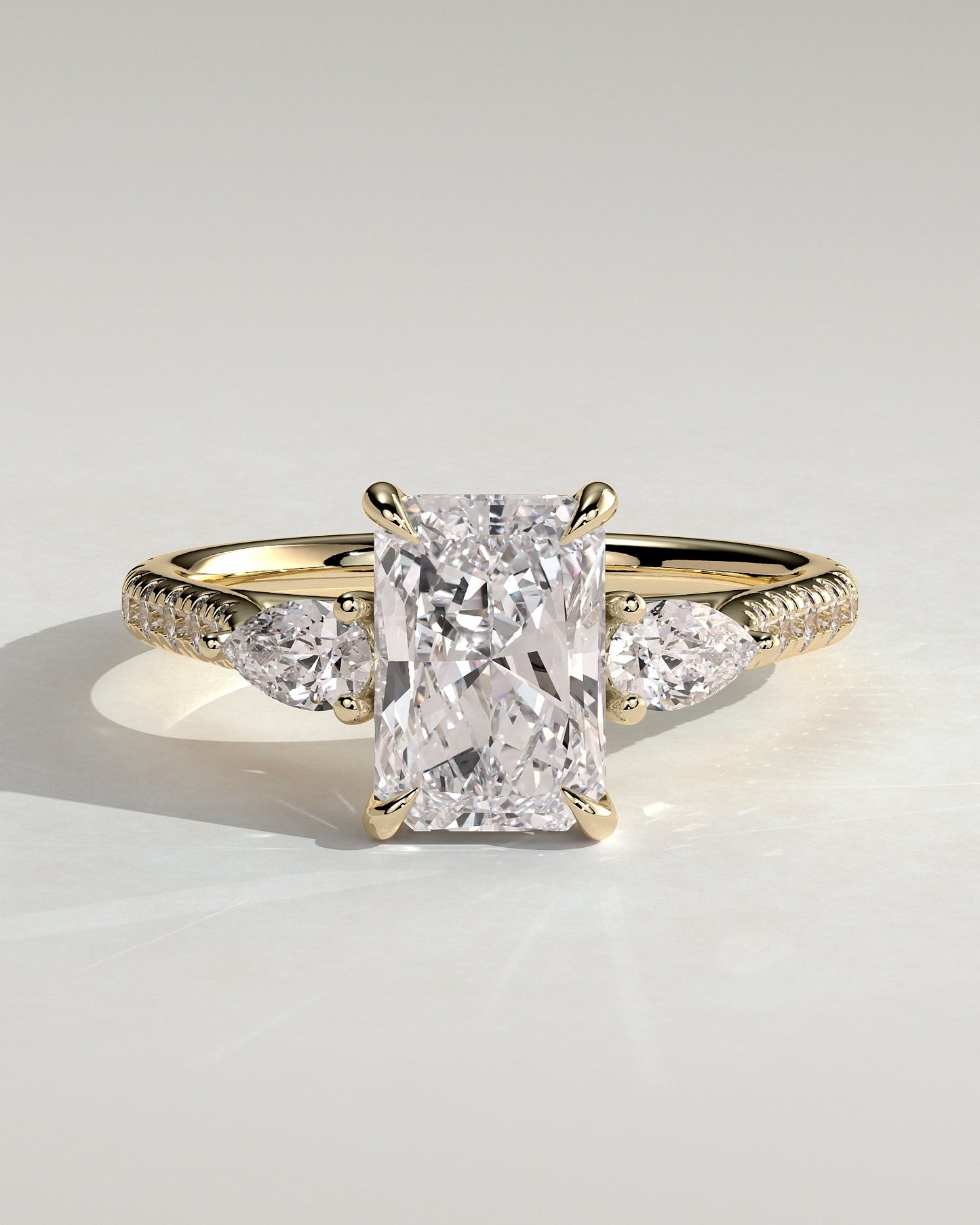 Round Halo, Pave & Split Shank Engagement Ring – 1.93 CT Lab Grown Diamond