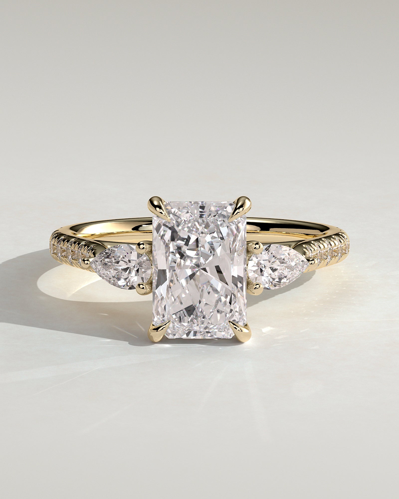 Round Halo, Pave & Split Shank Engagement Ring – 1.93 CT Lab Grown Diamond