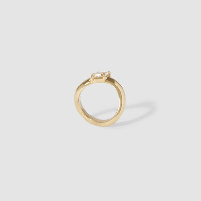 0.5 CT East West Marquise Cut Solitaire Lab Grown Diamond Engagement Ring