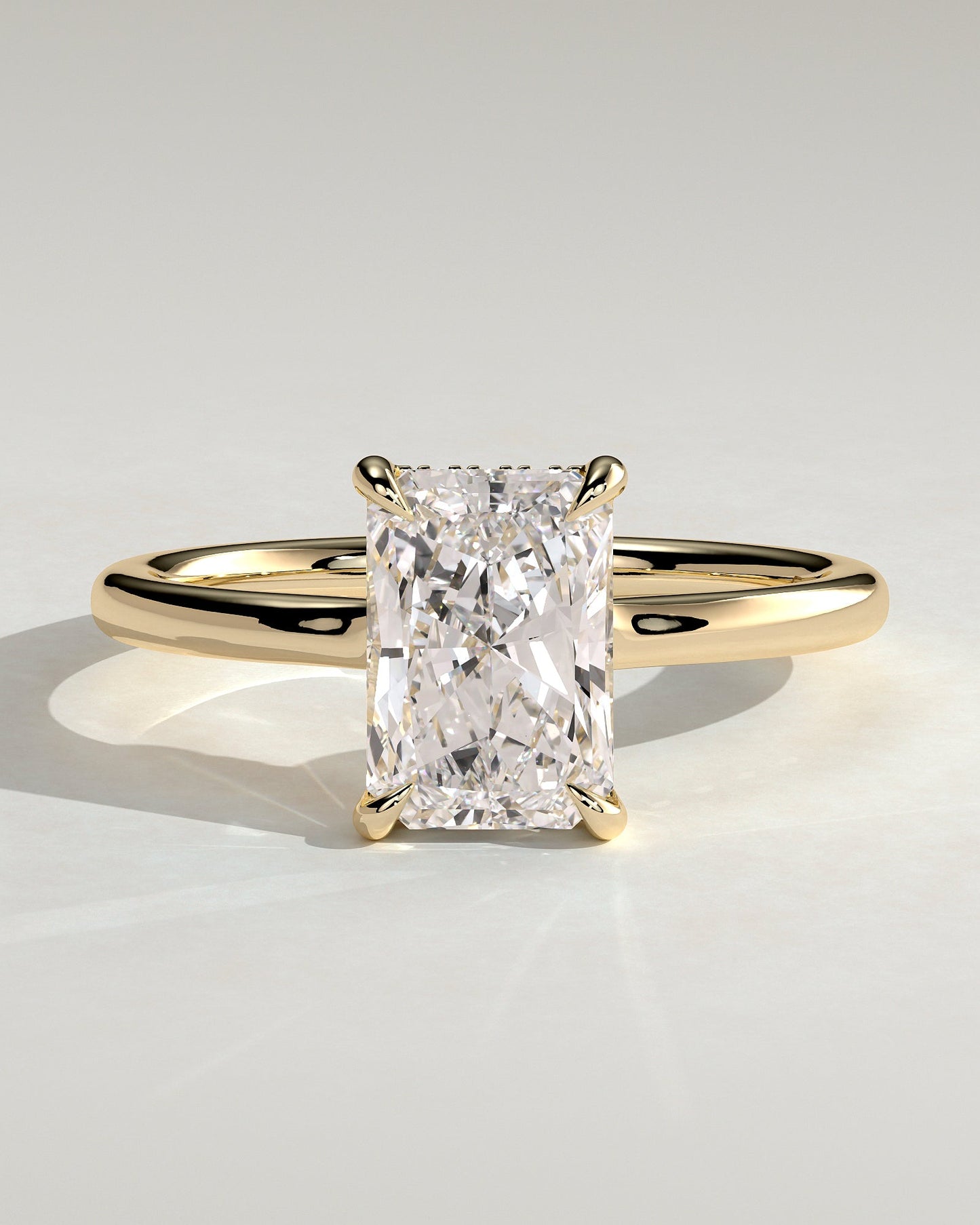 Round Halo, Pave & Split Shank Engagement Ring – 1.93 CT Lab Grown Diamond