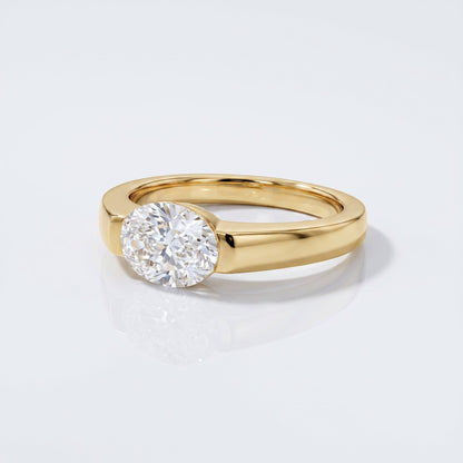 Marquise Swirl Solitaire Engagement Ring – 1 CT Lab Grown Diamond