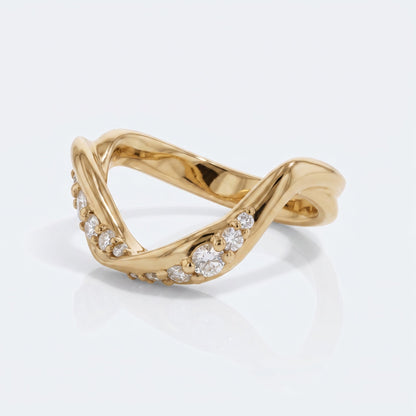 0.2 TCW Round Diamond Half Eternity DEF/VVS Lab Grown Wedding Band