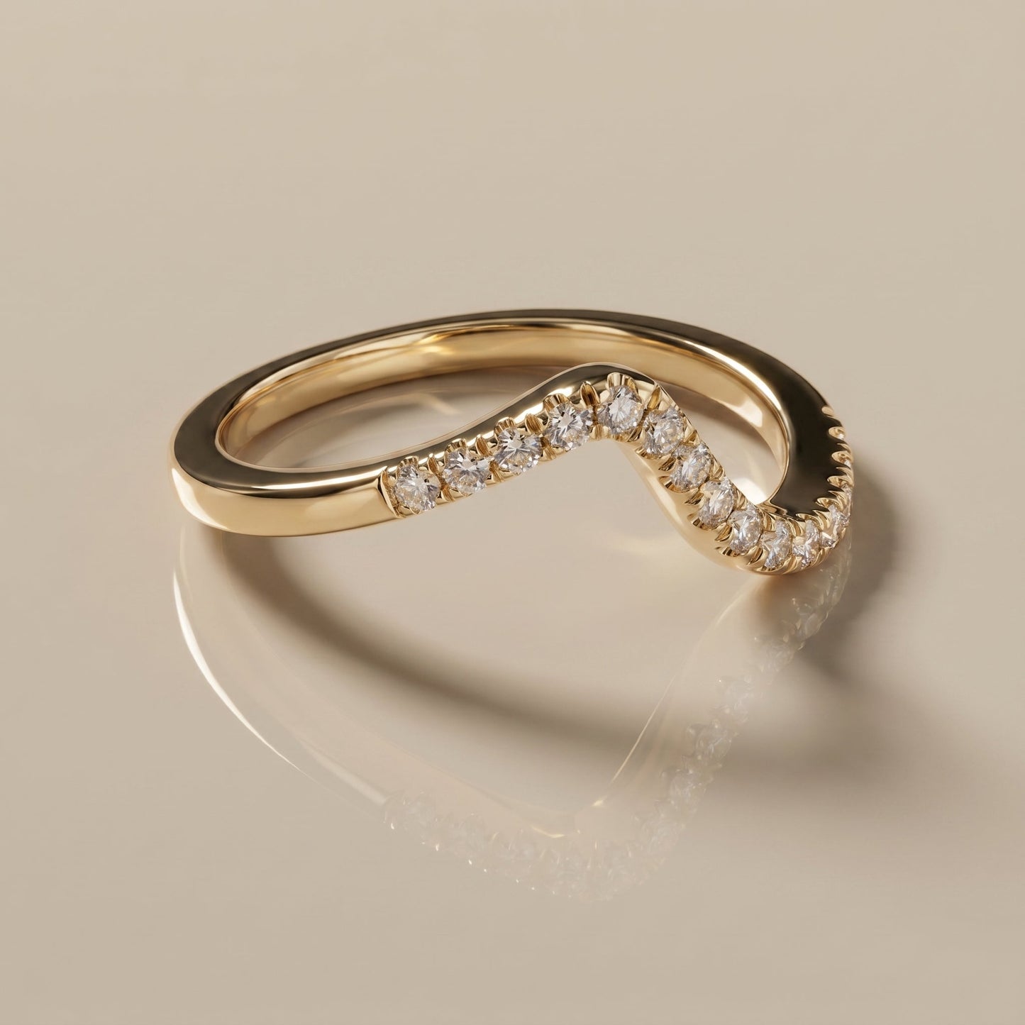 0.13 TCW Round Twisted DEF/VVS Lab Grown Diamond Wedding Band