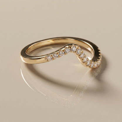 0.13 TCW Round Twisted DEF/VVS Lab Grown Diamond Wedding Band