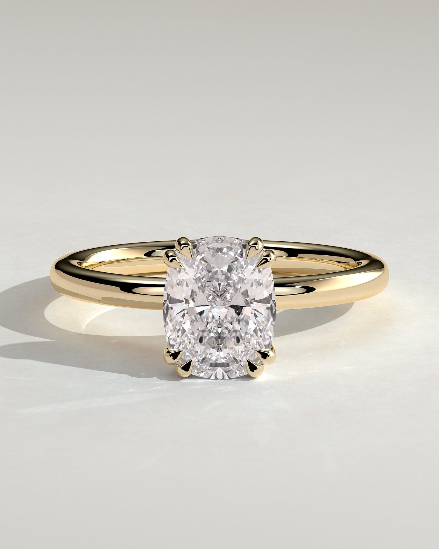 Round Halo, Pave & Split Shank Engagement Ring – 1.93 CT Lab Grown Diamond