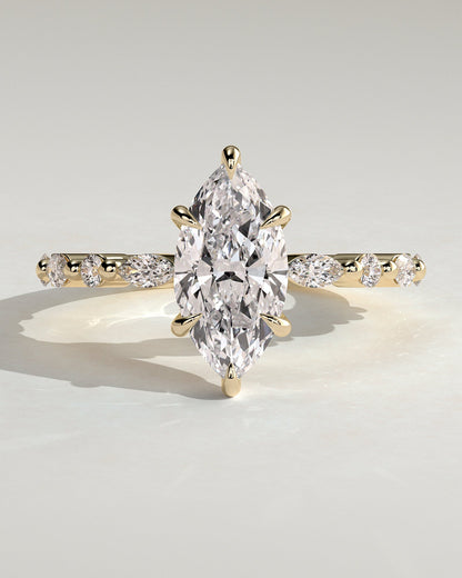 Round Halo, Pave & Split Shank Engagement Ring – 1.93 CT Lab Grown Diamond