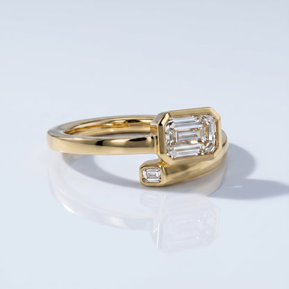 Marquise Swirl Solitaire Engagement Ring – 1 CT Lab Grown Diamond